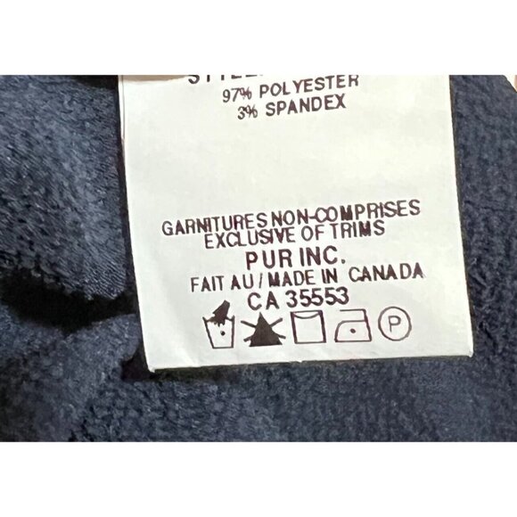 Iris Setlakwe Sz 6 Navy Blue Cowl Neck Turtleneck Tank Top Crepe Blouse - Picture 5 of 5